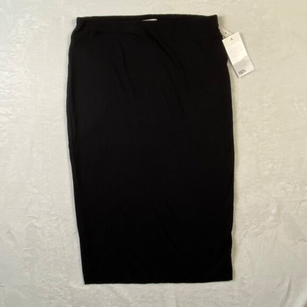 Nordstrom Rack Black Pencil Skirt Size SMALL Knee-Length Raw Edge NWT‎